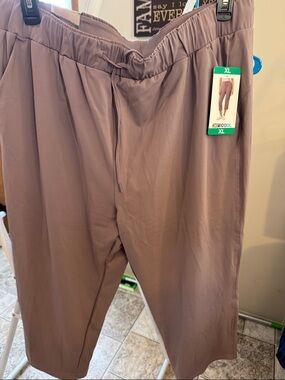 Women's Casual Drawstring Pants - Light purple/mauve, XL